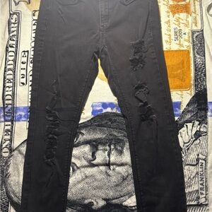 Mudd Men's Black Distressed Skinny Jeans